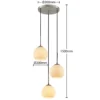 Lámpara colgante Lindby Jurian, Ø 32 cm, 3 luces, níquel/opal, cristal