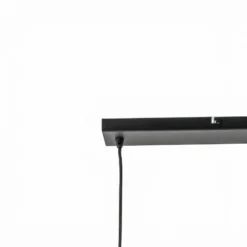 Lámpara colgante Lindby Jusra, negra, metal, 3 luces, 99cm