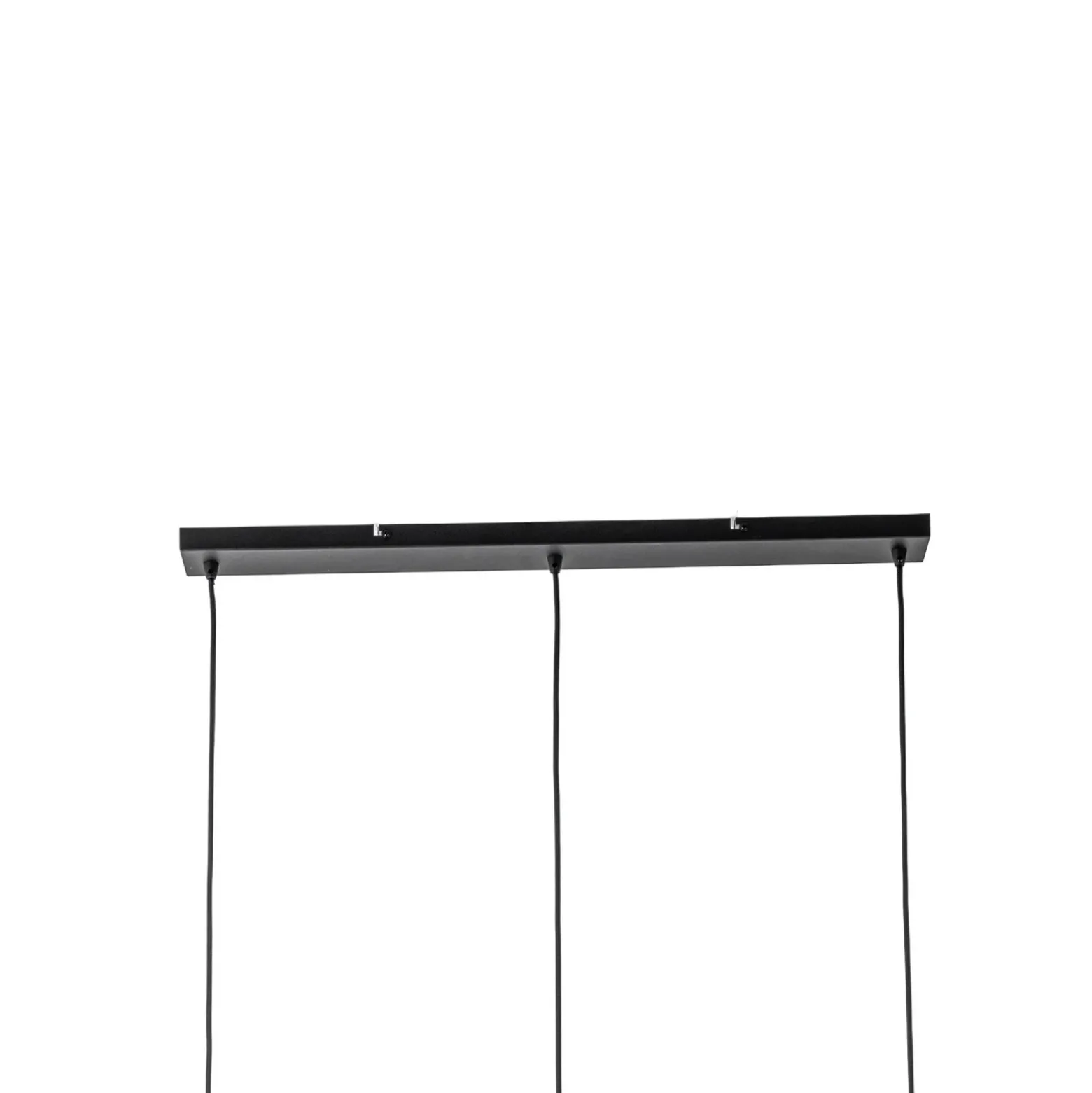 Lámpara colgante Lindby Jusra, negra, metal, 3 luces, 99cm
