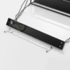 Lámpara colgante Lindby Kirista, 5 luces, negro/madera, 100 cm, E27