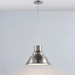Lámpara colgante Lindby Letty, Ø 39 cm, color níquel, metal, E27