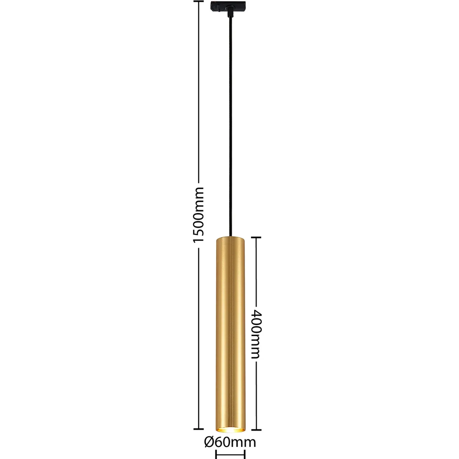 Lámpara colgante Lindby Linaro, 40 cm, dorada, monofásica, GU10
