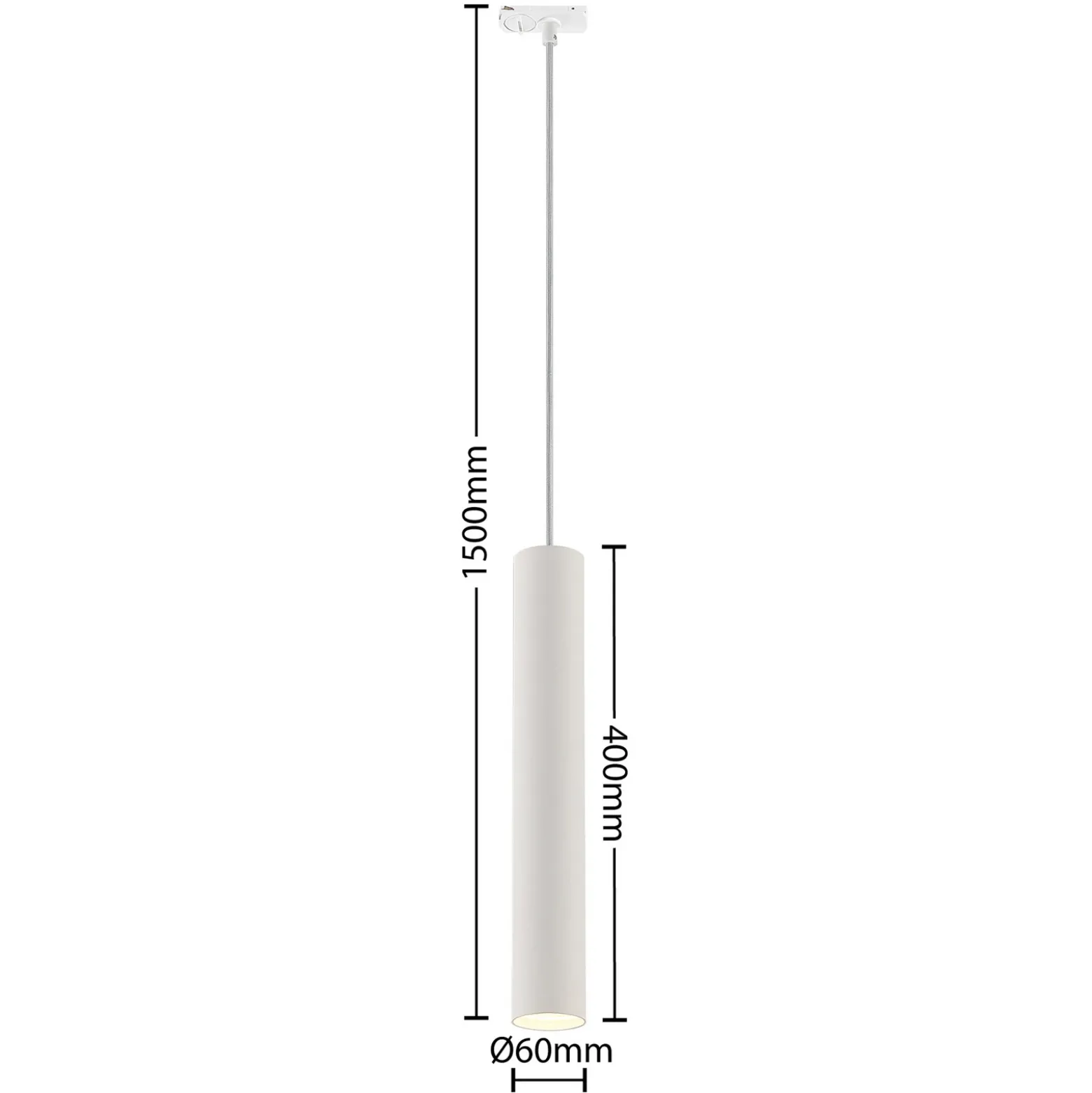 Lámpara colgante Lindby Linaro, 40 cm, blanca, monofásica, GU10