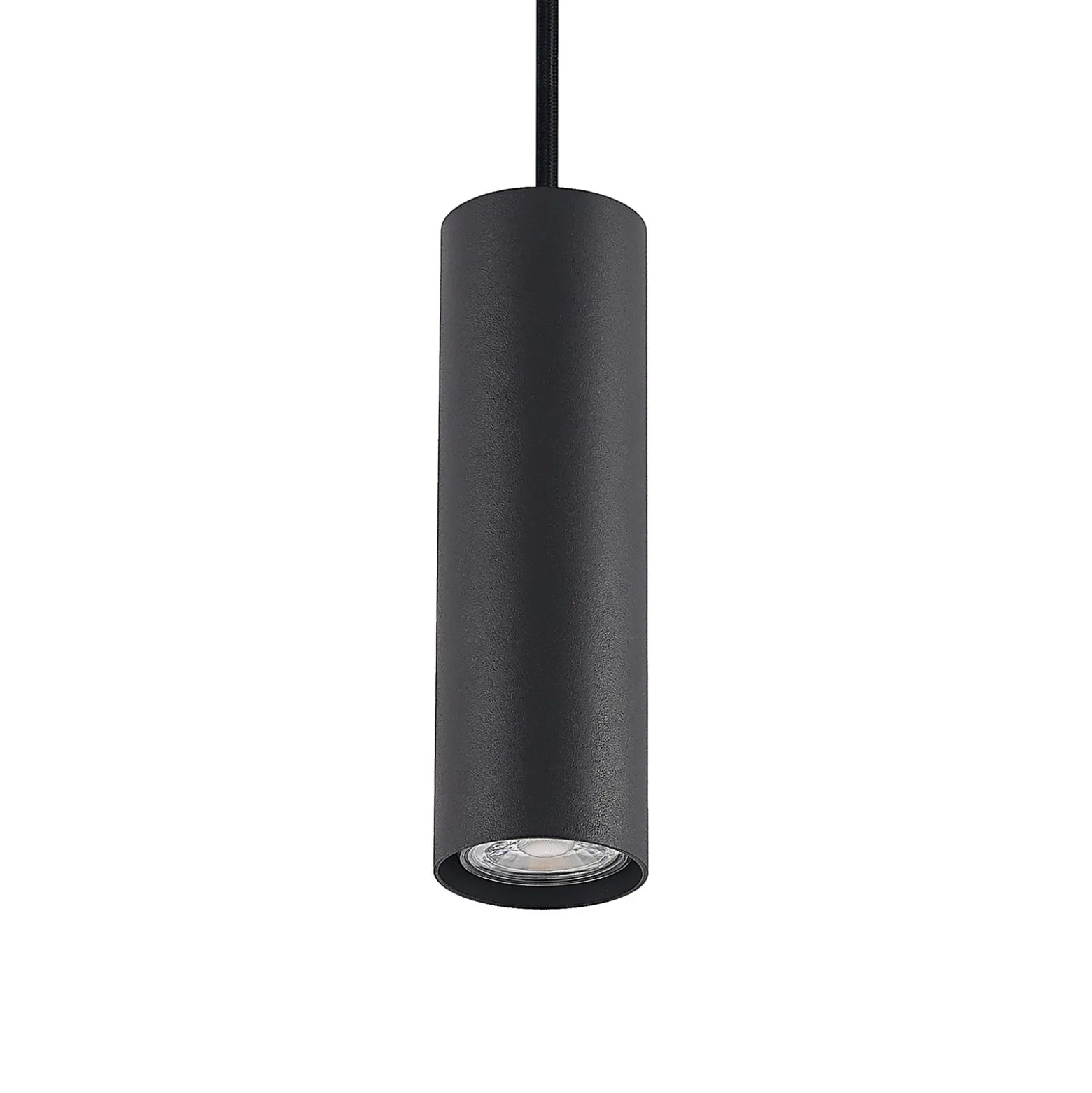 Lámpara colgante Lindby Linaro, 20 cm, negra, 1 fase, GU10