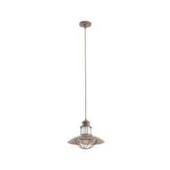 Lámpara colgante Lindby Louisanne, marrón, metal, Ø 35 cm