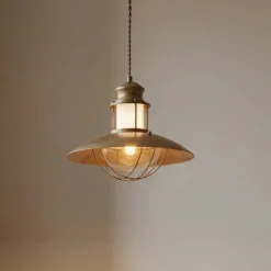 Lámpara colgante Lindby Louisanne, marrón, metal, Ø 35 cm