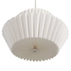 Lámpara colgante Lindby Magali, blanca, papel, Ø 45 cm, E27