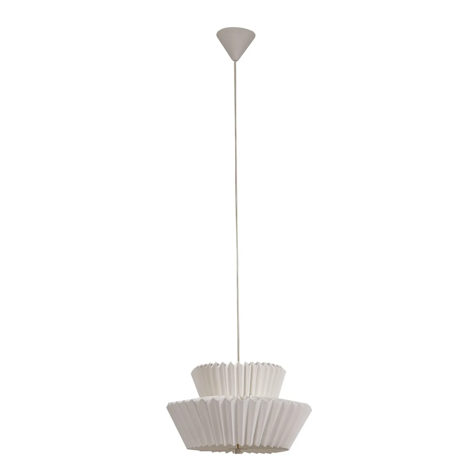 Lámpara colgante Lindby Magali, blanca, papel, Ø 45 cm, E27