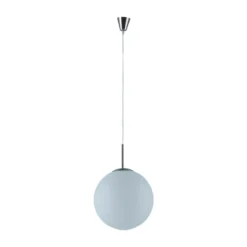 Lámpara colgante Lindby Marike, Ø 35 cm, blanca, cristal, globo, E27