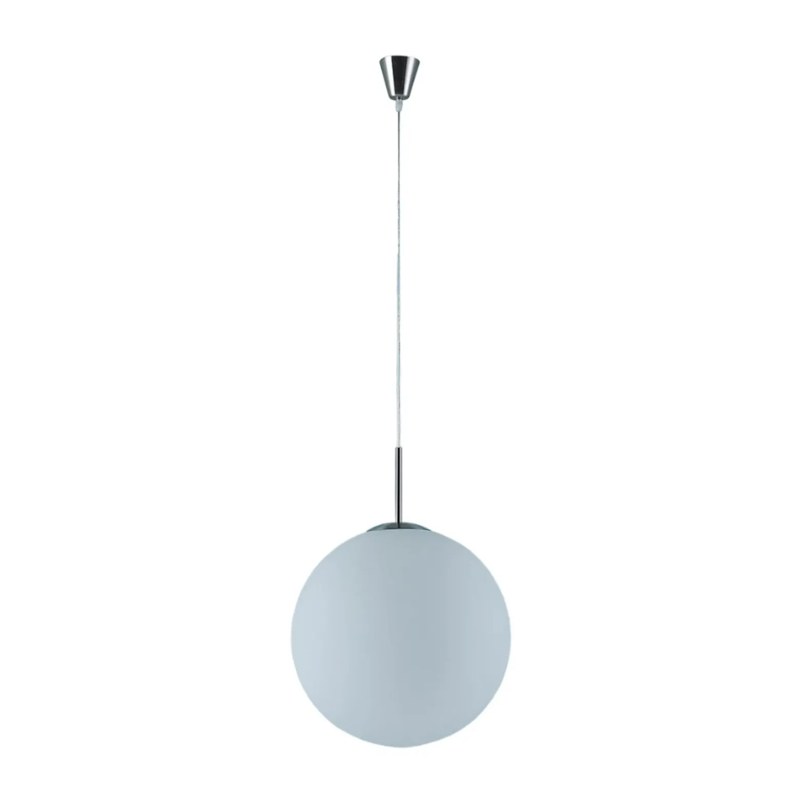 Lámpara colgante Lindby Marike, Ø 40 cm, blanca, cristal, globo, E27