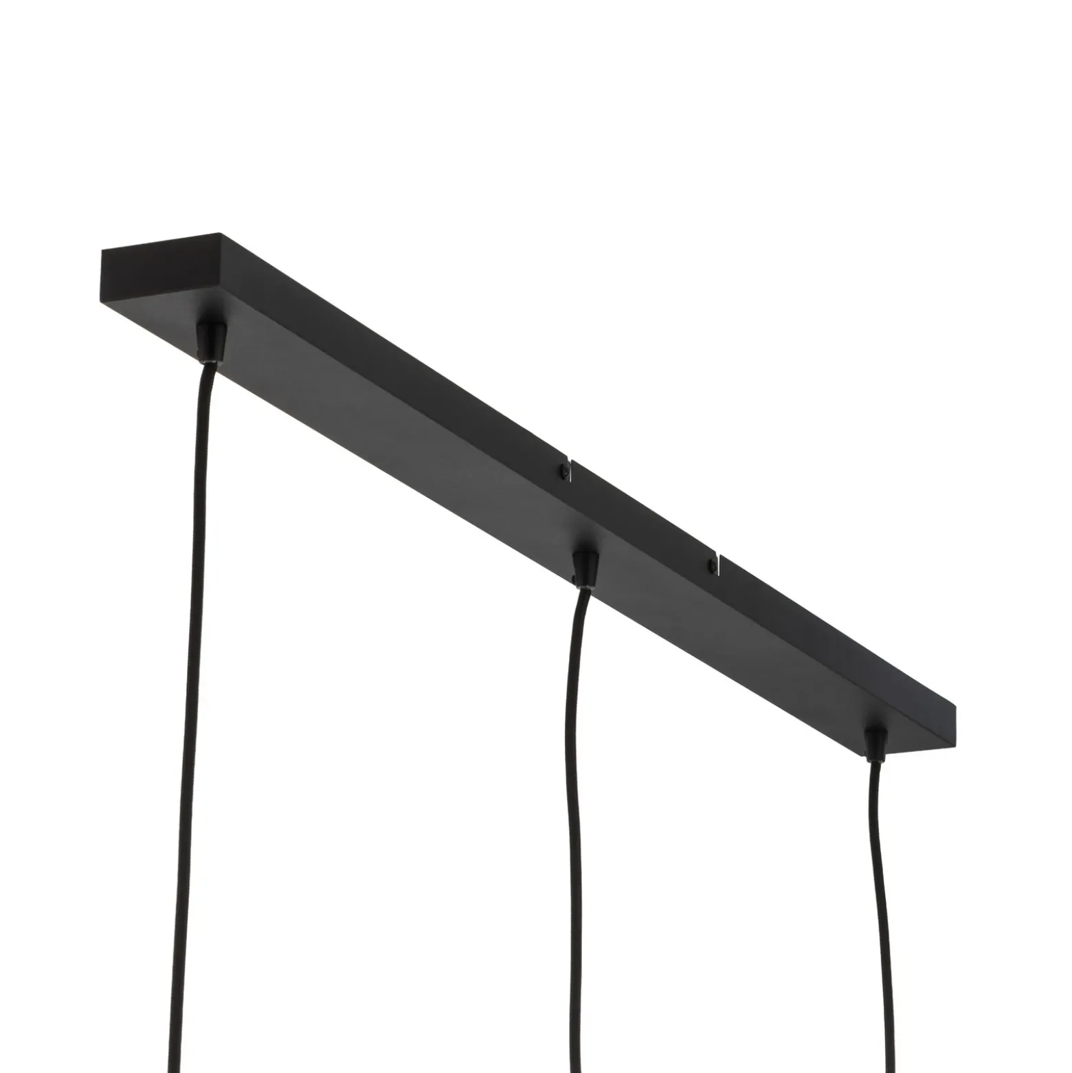 Lámpara colgante Lindby Marla, 3 luces, cristal, gris ahumado, 102cm