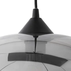 Lámpara colgante Lindby Marla, 6 luces, cristal, gris humo
