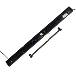 Lámpara colgante Lindby Mateja, negra, metal, 112 cm, 4 luces.
