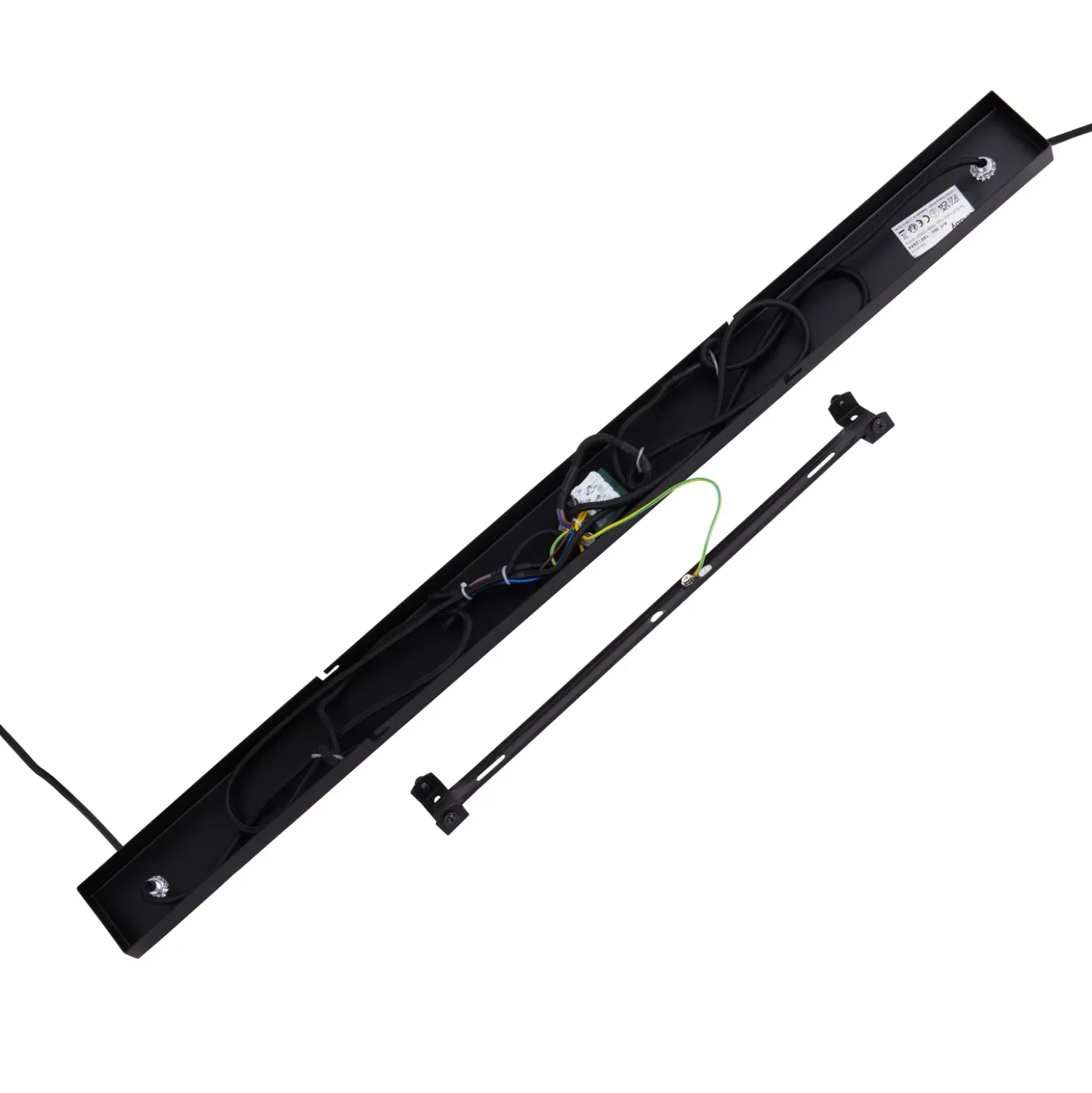 Lámpara colgante Lindby Mateja, negra, metal, 112 cm, 4 luces.