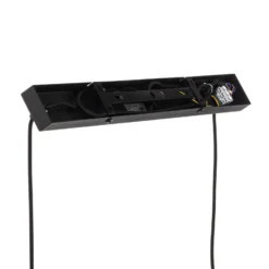 Lámpara colgante Lindby Mateja, negra, metal, 112 cm, 4 luces.