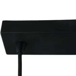 Lámpara colgante Lindby Mateja, negra, metal, 112 cm, 4 luces.