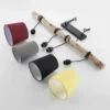 Lámpara colgante Lindby «Moscú», multicolor, tejido, madera, E27, 116 cm