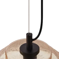 Lámpara colgante Lindby Orliana, Ø 35 cm, ámbar, cristal