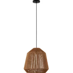 Lámpara colgante Lindby Otso, 40 cm de altura, bambú, E27