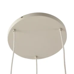 Lámpara colgante Lindby Ovelia, beige, 3 luces, metal, E27