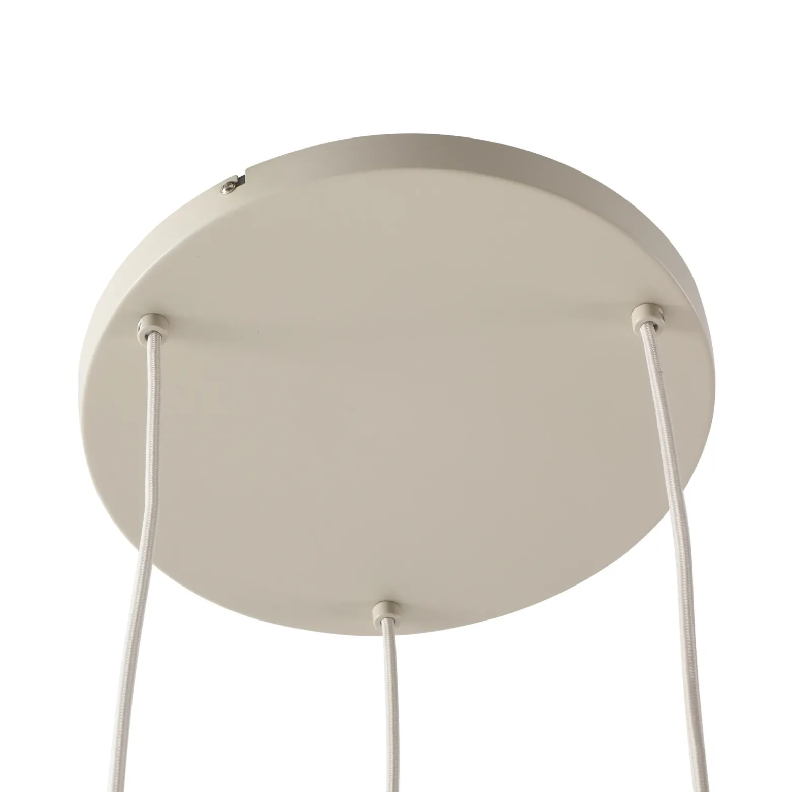 Lámpara colgante Lindby Ovelia, beige, 3 luces, metal, E27