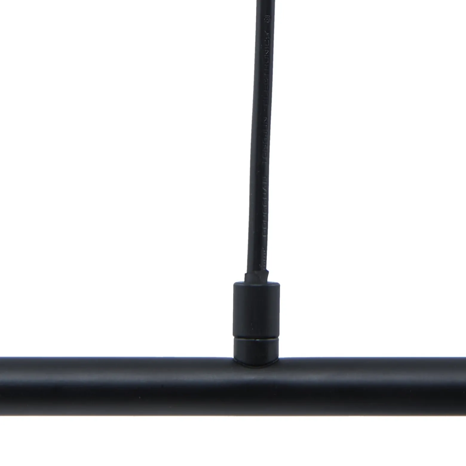 Lámpara colgante Lindby Pendgante, negra, cristal, longitud 75 cm