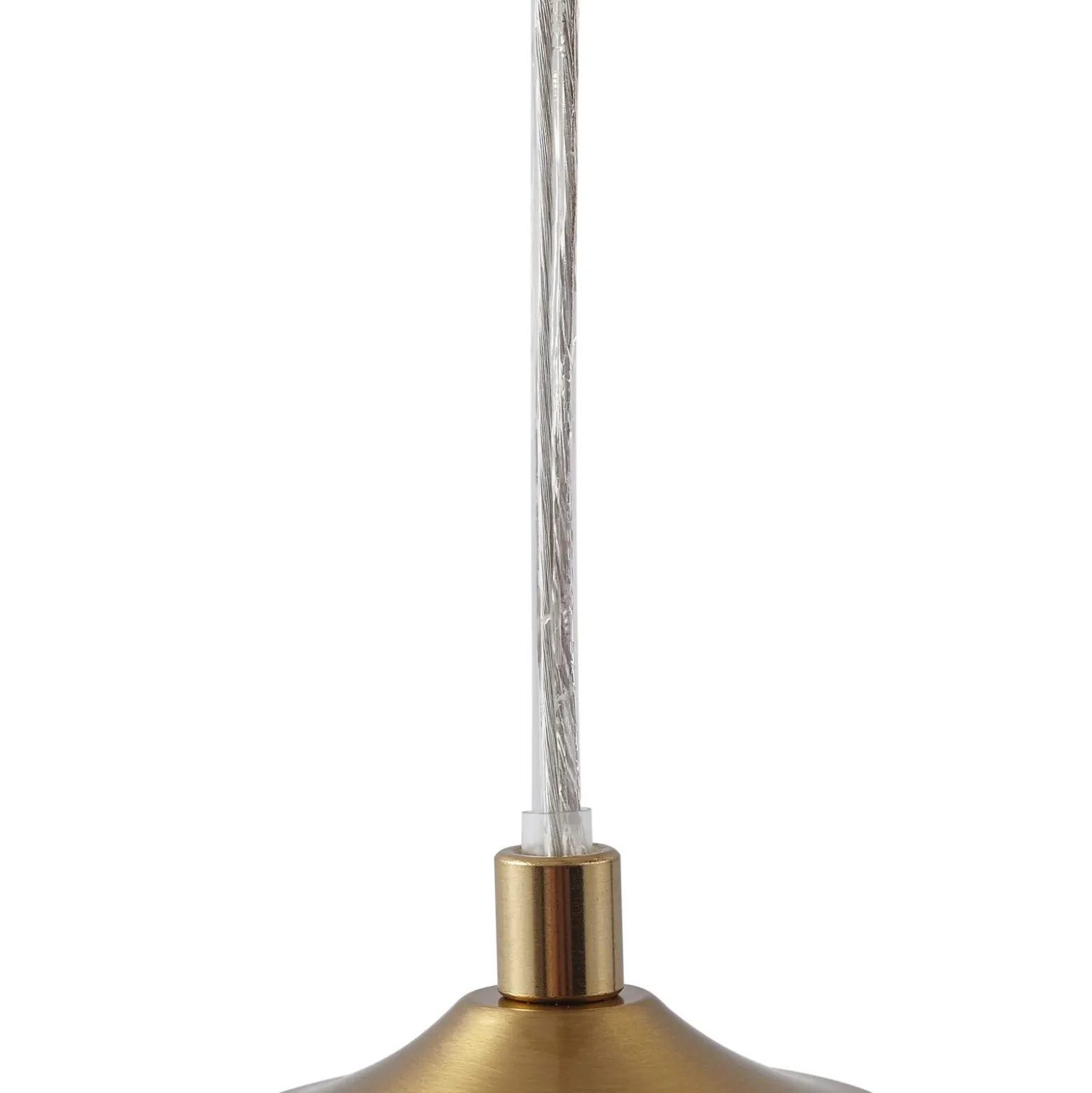 Lámpara colgante Lindby Piatra, Ø45cm, 5 luces, coñac/latón, cristal