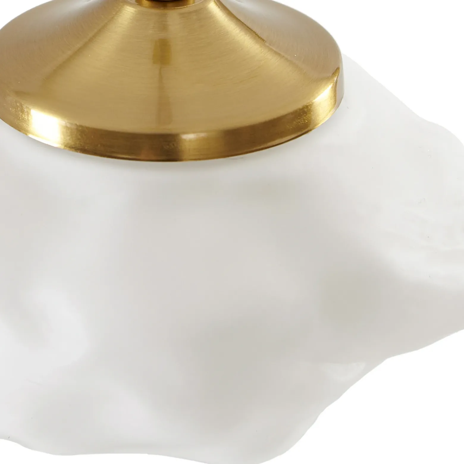 Lámpara colgante Lindby Piatra, Ø 25 cm, 3 luces, ópalo/latón, cristal