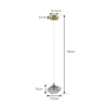 Lámpara colgante Lindby Piatra, humo/latón, cristal, Ø 16 cm, G9