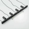Lámpara colgante Lindby Sanad, 116 cm, 9 luces, negro, GU10