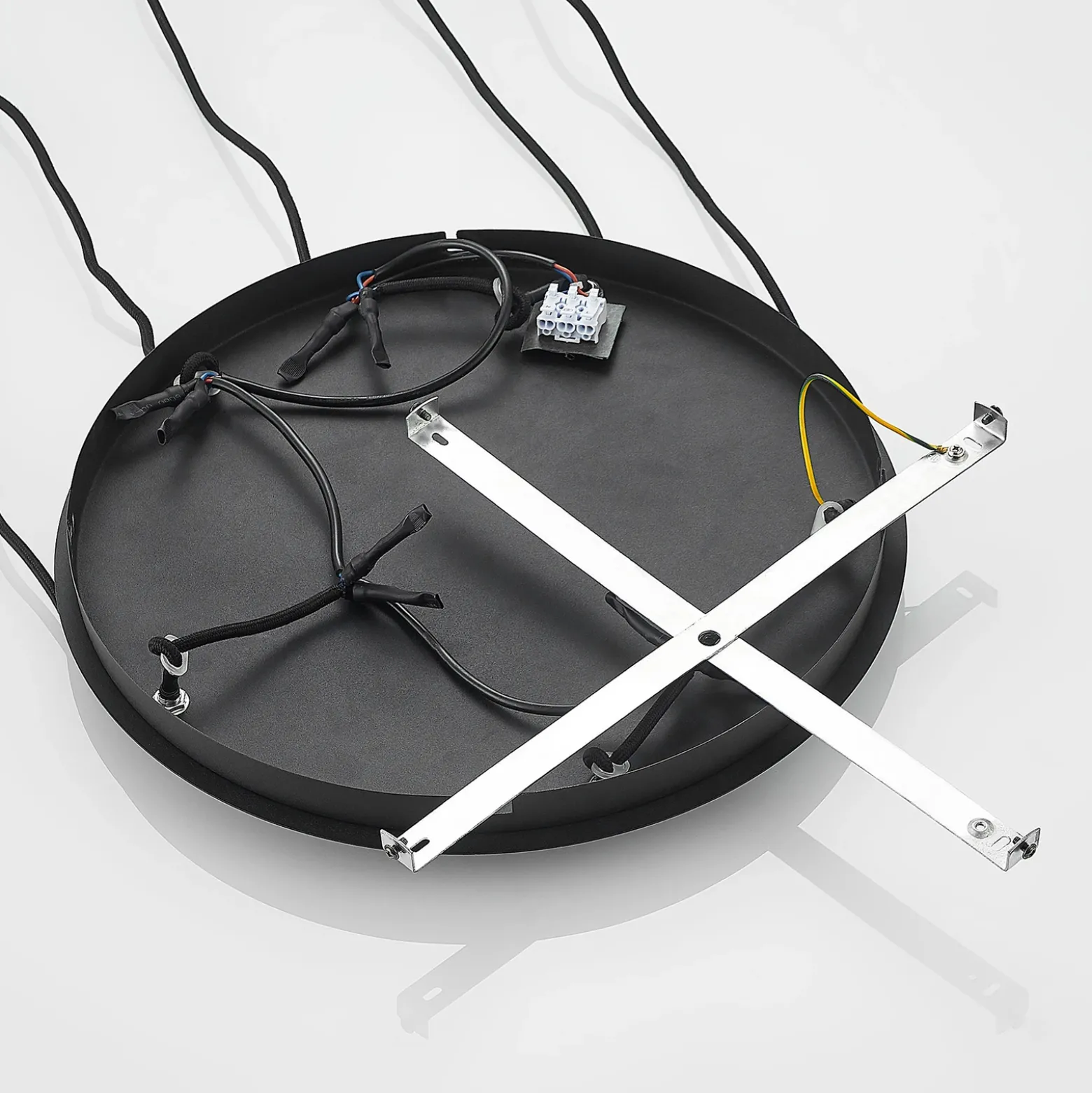 Lámpara colgante Lindby Sanad, Ø 40 cm, 5 luces, negro, GU10