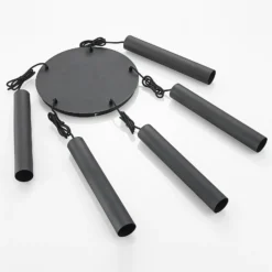 Lámpara colgante Lindby Sanad, Ø 40 cm, 5 luces, negro, GU10