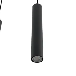 Lámpara colgante Lindby Sanad, 100 cm, 7 luces, negro, GU10