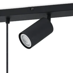 Lámpara colgante Lindby Sanad, 70 cm, 5 luces, negro, GU10