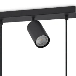 Lámpara colgante Lindby Sanad, 116 cm, 9 luces, negro, GU10