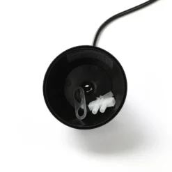 Lámpara colgante Lindby Simaria, negra, de tela, Ø 60 cm, E27