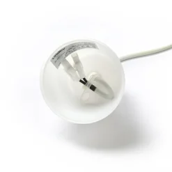 Lámpara colgante Lindby Simaria, blanca, de tela, Ø 60 cm, E27
