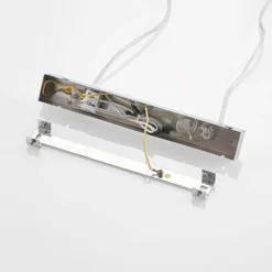 Lámpara colgante Lindby Sofia, 68 cm, 3 luces, E14, cromo/claro