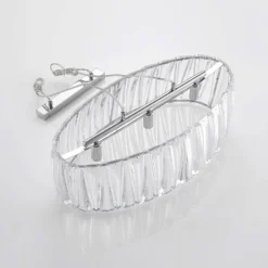 Lámpara colgante Lindby Sofia, 68 cm, 3 luces, E14, cromo/claro