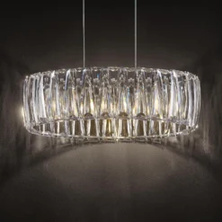 Lámpara colgante Lindby Sofia, 68 cm, 3 luces, E14, cromo/claro