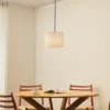 Lámpara colgante Lindby Soula, Ø 26 cm, beige, plástico, E27