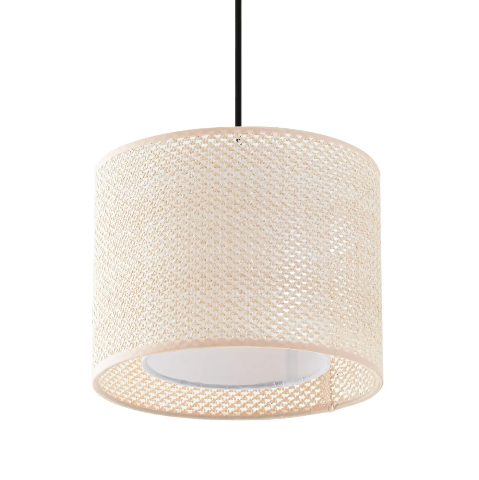 Lámpara colgante Lindby Soula, Ø 26 cm, beige, plástico, E27