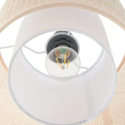 Lámpara colgante Lindby Soula, Ø 26 cm, beige, plástico, E27