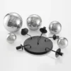 Lámpara colgante Lindby Teeja, ahumada, 5 luces, Ø50cm, cristal, E27