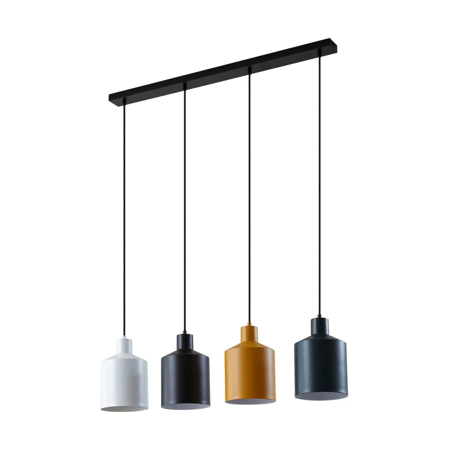 Lámpara colgante Lindby Tirane, colorida, metal, longitud 94 cm, E27