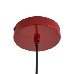 Lámpara colgante Lindby Tivra, rojo brillante, Ø 35 cm, metal