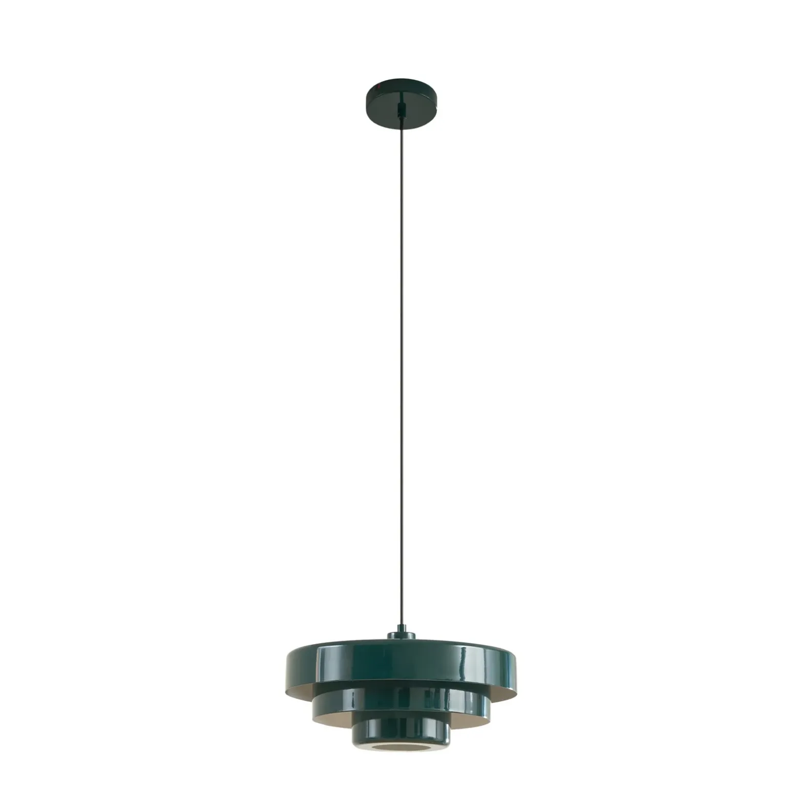 Lámpara colgante Lindby Tivra, verde brillante, Ø 35 cm, metal