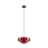 Lámpara colgante Lindby Tivra, rojo brillante, Ø 35 cm, metal