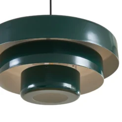 Lámpara colgante Lindby Tivra, verde brillante, Ø 35 cm, metal