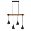 Lámpara colgante Lindby Trebale, E14, Ø 15 cm, 4 luces, madera